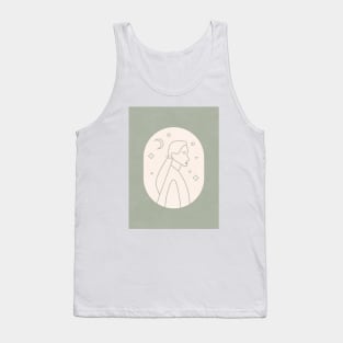 Minimal Woman Portrait 3 Tank Top